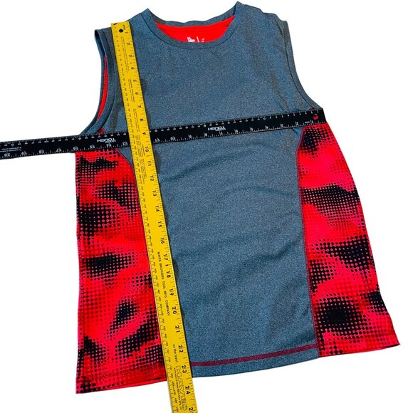 Mambo Australia Boys Sleeveless Athletic Tank Top L 14 16 Orange Gray - Picture 2 of 7
